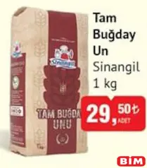 SİNANGİL TAM BUĞDAY UN 1 KG